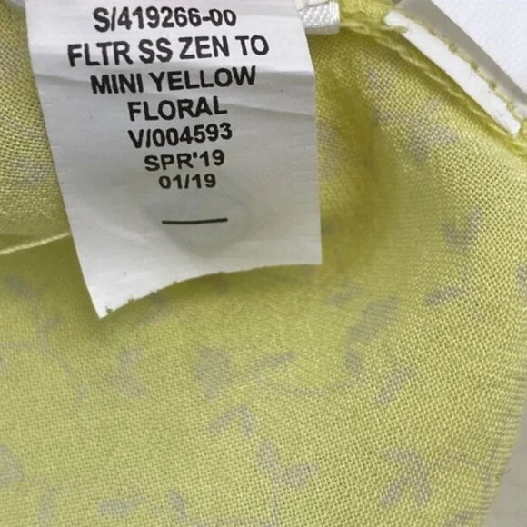 GAP Light Yellow Floral Blouse with Ruffle Neck - Picture 5 of 8